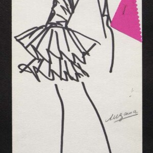 Modeskizze, Marc Bohan für Christian Dior, 1987 © Dior Héritage collection, Paris